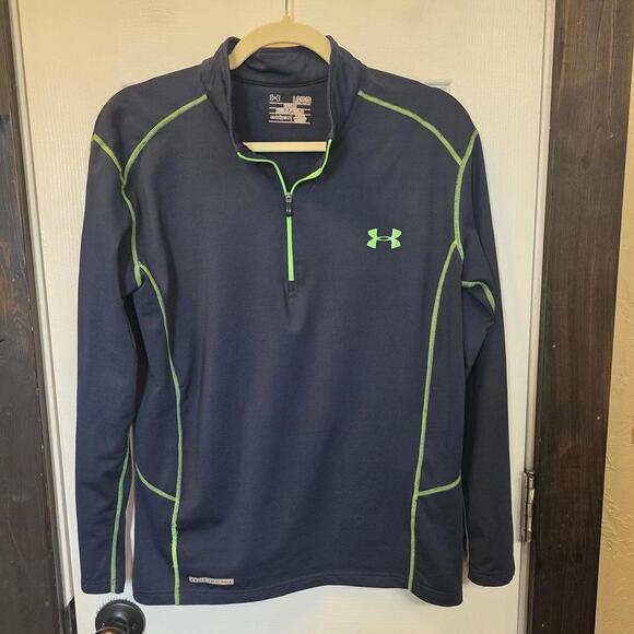 Under Armour Other - Under Armour ColdGear Men's Long Sleeve Quarter Zip Pullover - Large Navy Blue